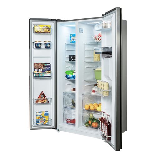 Réfrigérateur américain No Frost 556 L verre noir - SCUS550NFGLB