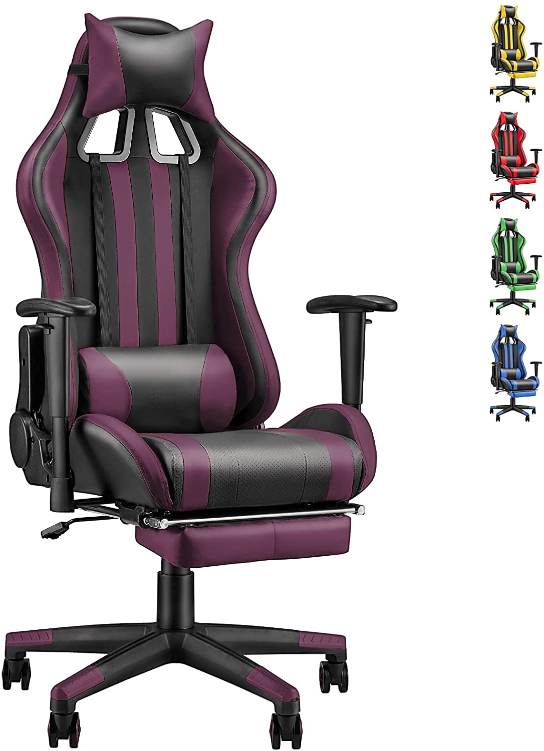 Gamer fauteuil de bureau siège gaming dossier inclinable avec