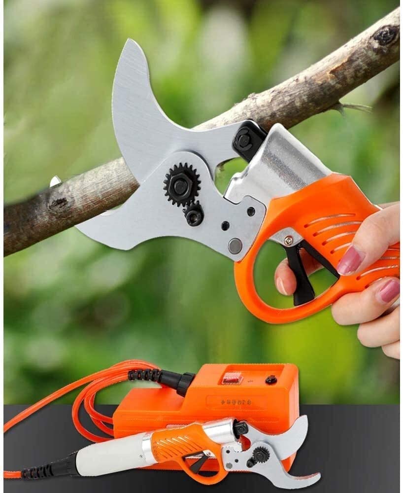 Sécateur électrique professionnel 45 mm Sécateur électrique avec sac à dos,  ciseaux de jardin pour arbres fruitiers 450 W 36 V 4400 mAh