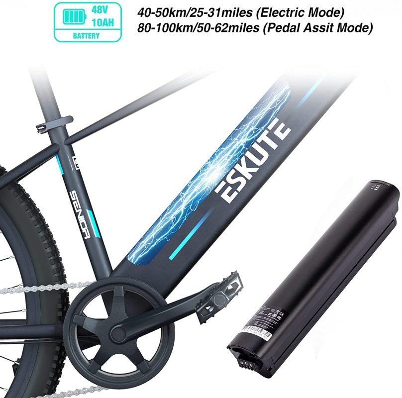 Batterie 48V 10Ah Pour Vélo électrique – 13S3P Lithium-ion, BMS Intégré, PVC étanche, Chargeur Inclus