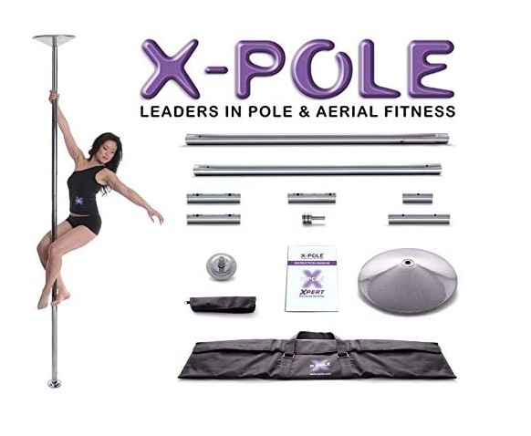 X-Pole XPert Barre de pole dance statique et spinning avec chiffon
