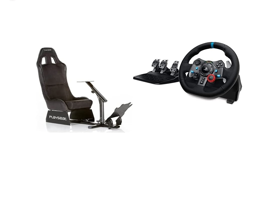 Jeu de course Volant Pédales Kit Simulateur de Conduite pour PS4