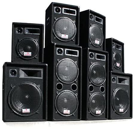 SkyTec DJ - 2 Enceintes 15 Pouces, Amplificateur et Câble Inclus