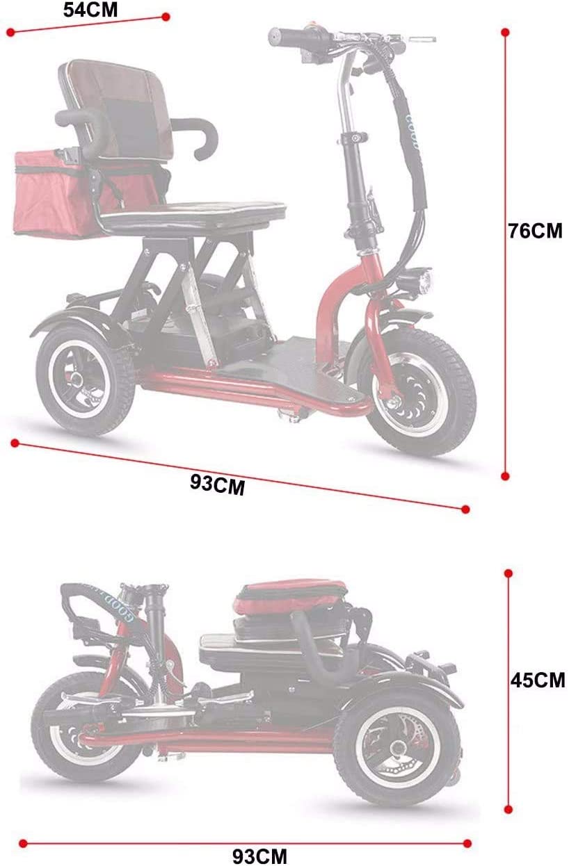Tricycle électrique à petite échelle 20A, scooter de mobilité