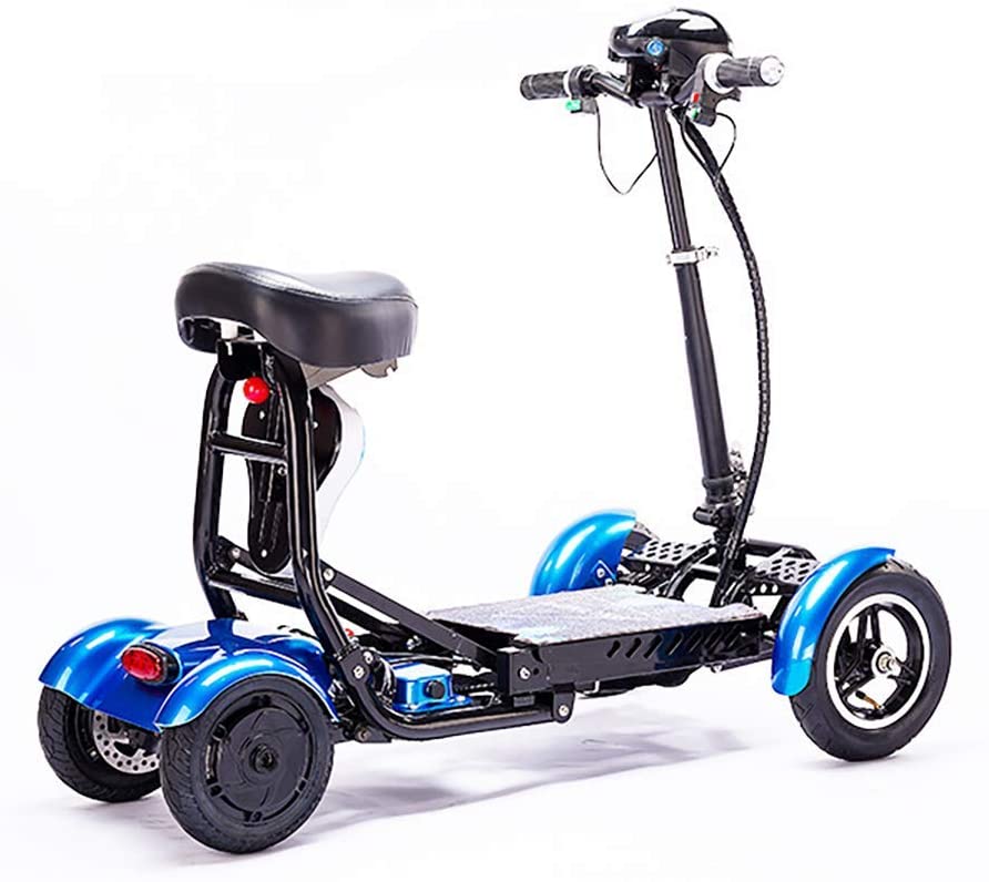 Scooters de mobilité Adultes Fauteuils roulants électriques 4 roues  pliantes électriques légères et portables Scooter électrique Fauteuil  roulant