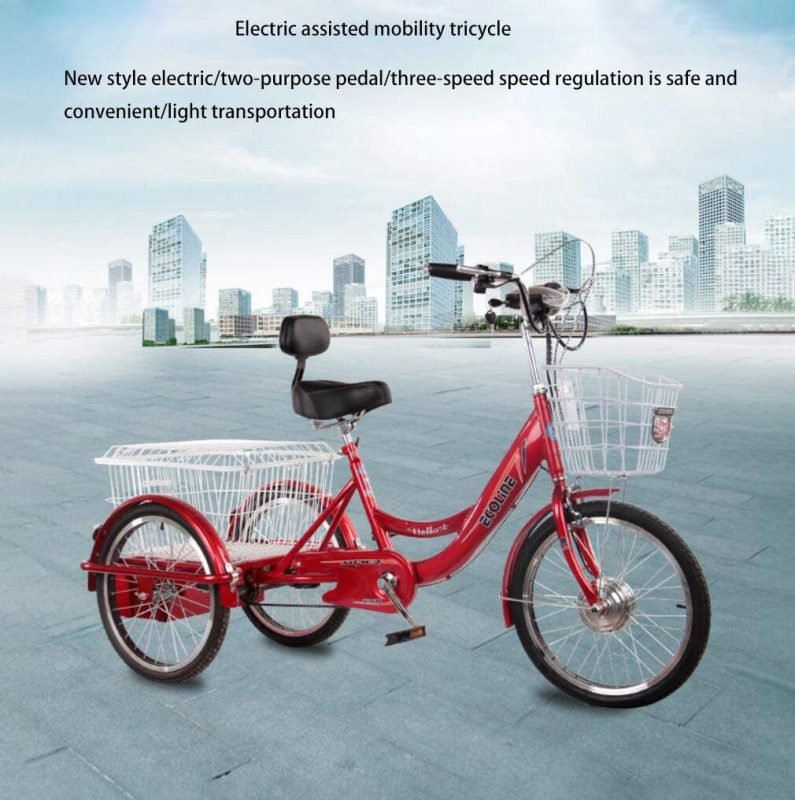 Vélo 3 Roues Avec Panier, Tricycle 14 Pouces Pour Enfants Trike 3 Roues
