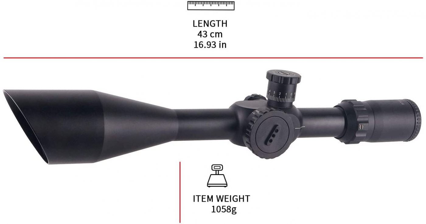 Arken Optics Lunette de visée de précision EP5 Gen 2 7-35 x 56 FFP longue portée avec réticule