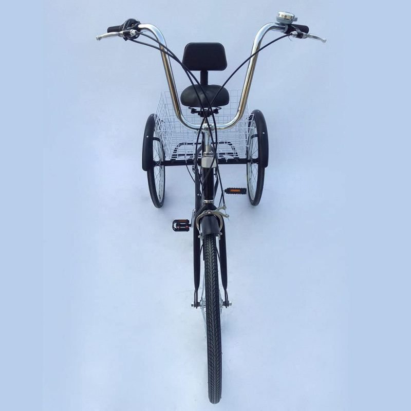 Tricycle adulte, vélo 3 roues pour seniors, tricycle avec siège confortable - Siège siple rouge