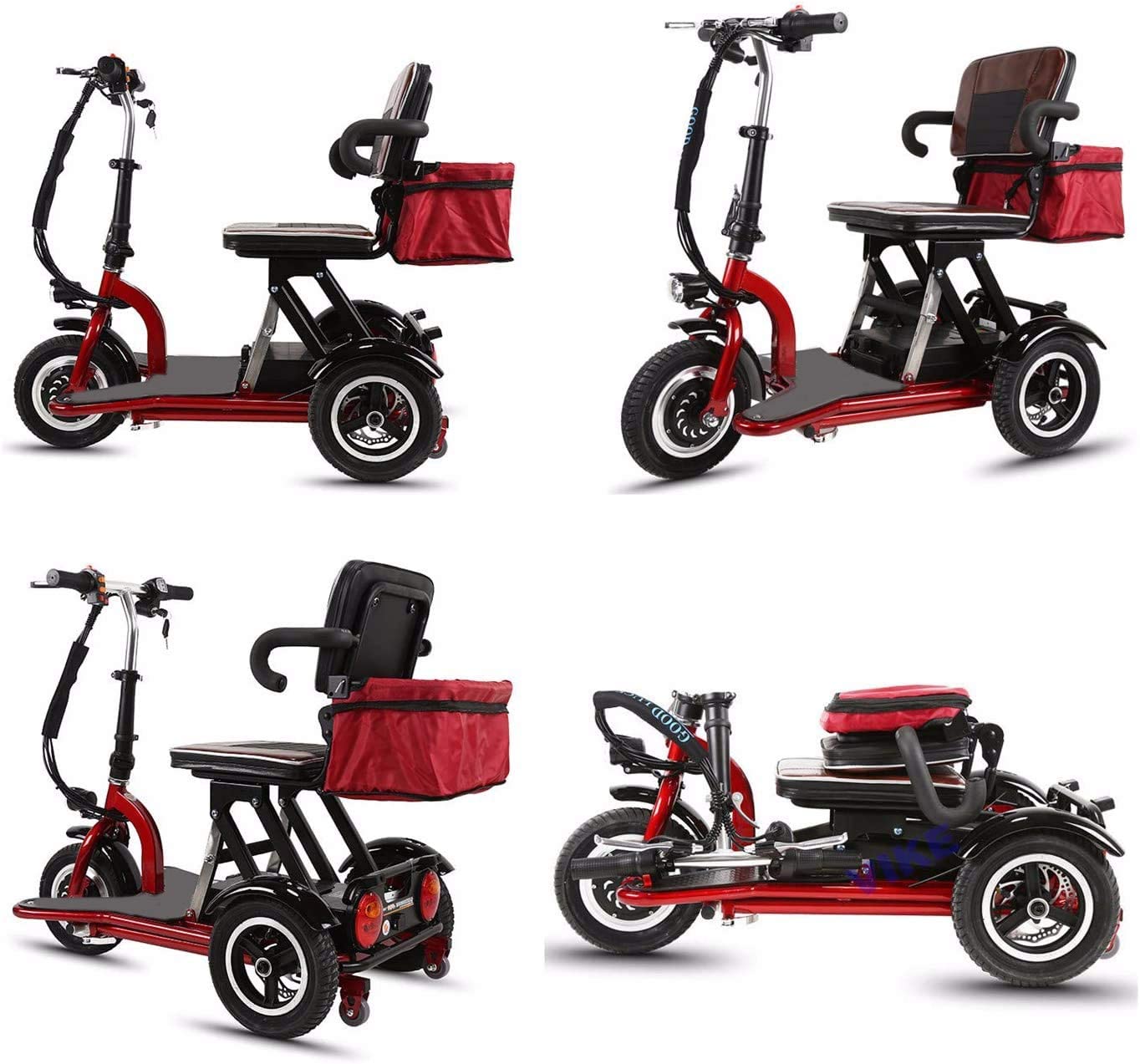 Tricycle électrique à petite échelle 20A, scooter de mobilité