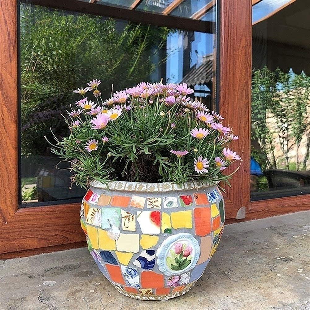 Extérieur/Intérieur Plante verte Couleur Céramique Grand Pot de fleurs Pot  de fleurs Décoration de porte de villa Bonsaï Jardinière Haut de gamme Cour