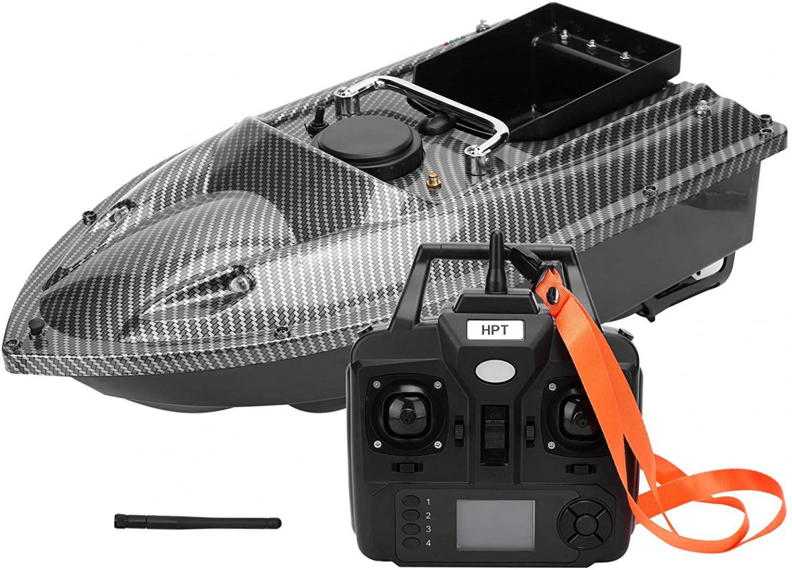 Bateau D'appâts Télécommandé 500 M - Intelligent Sans Fil - Pour Pêche - 2 Réservoirs Indépendants - LED - 9