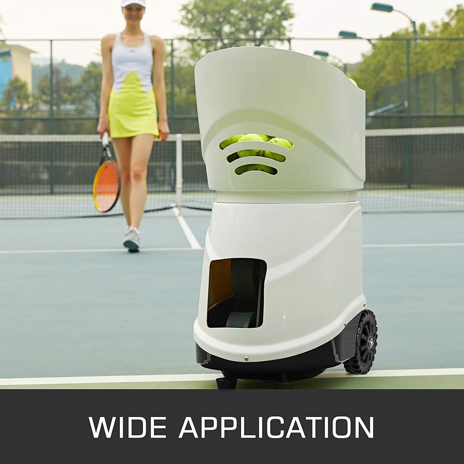 Amhuui Balle de Tennis, Lanceur Automatique de balles, équipement  d'entraînement de Tennis, contrôle par Application Mobile, Modes  d'entraînement