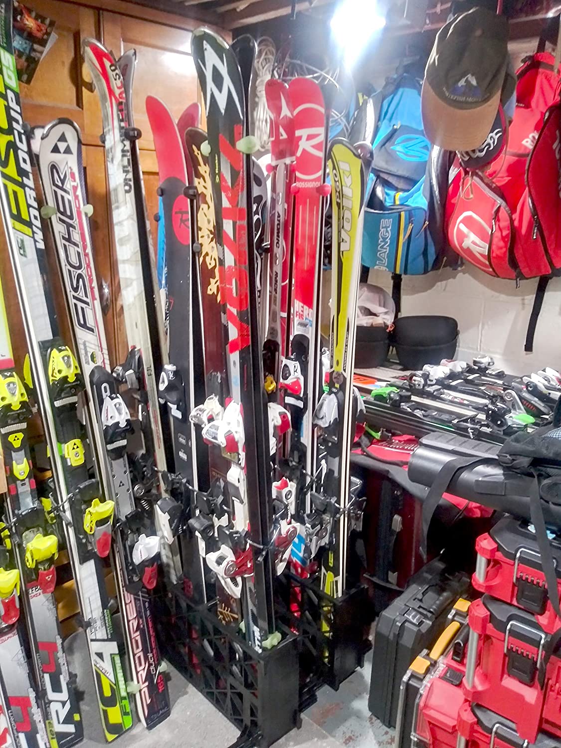 Porte-skis | Porte-skis autonome pour 4 paires | StoreYourBoard (larges  skis)