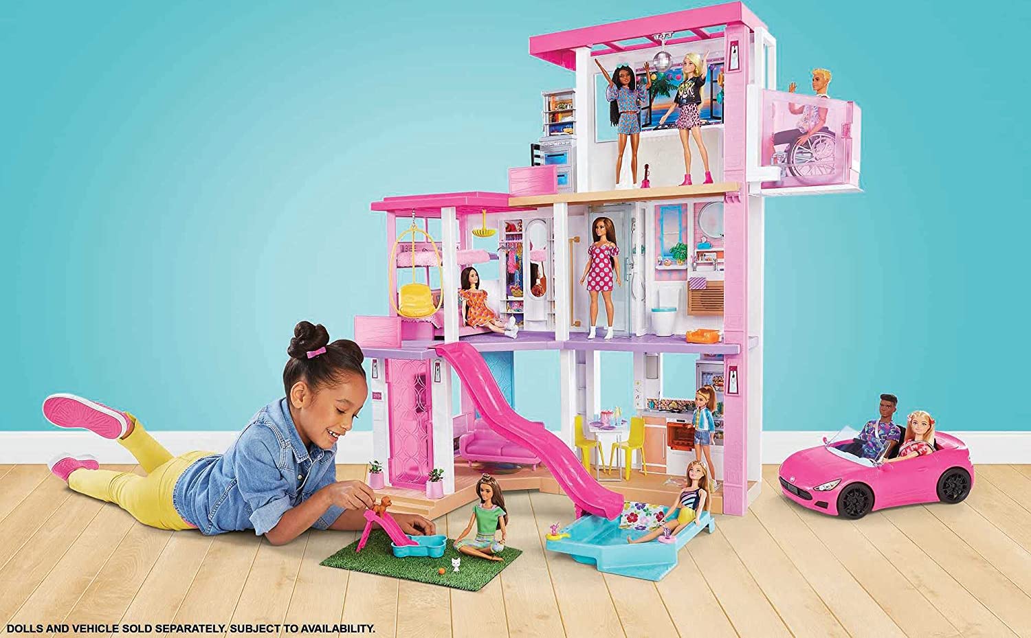 Barbie Mobilier Dreamhouse, Maison de Rêve pour poupées sur 3 niveaux, 109  cm de haut, lumières et sons, plus de 75 accessoires, jouet pour enfant,  GRG93 - Boutique en ligne 100% fiable.