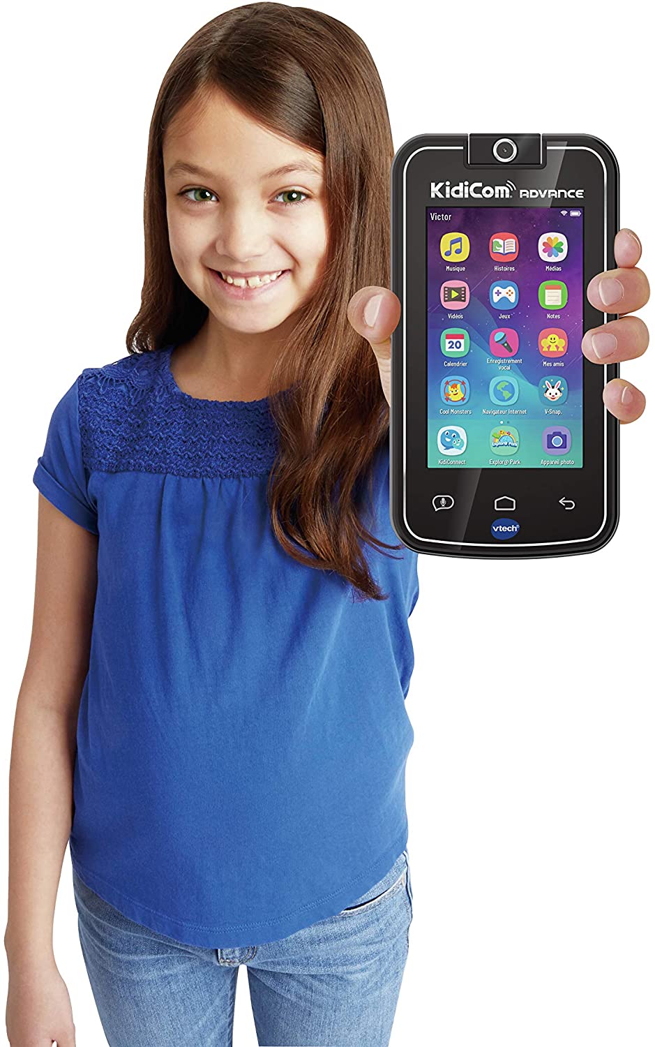 VTech - KidiCom Advance Noir, le portable enfant sans forfait – Version FR  - Boutique en ligne 100% fiable.